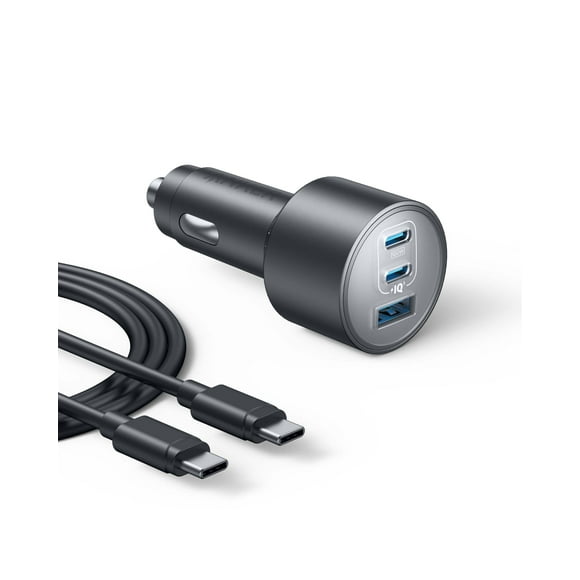 Anker USB-C Car Charger, 167.5W Max 3-Port Ultra-Compact Type-C Fast Car Charger, for MacBook Pro/Air, iPhone 15/14 / 13 Series, Samsung S24 / S23, iP