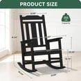 thumbnail image 5 of SERWALL Oversize Rocking Chairs Set of 2, Outdoor Rocker for Porch, HDPE Rocking Chairs, 5 of 9