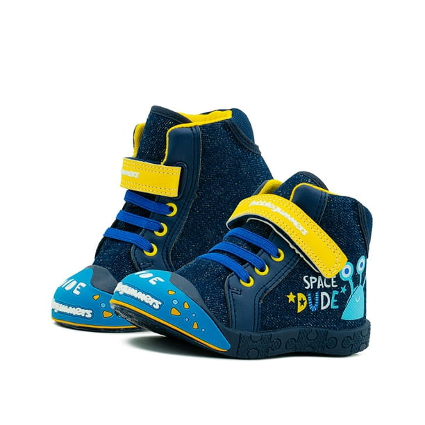 Tenis Bota Bubble Gummers Niño Ajuste Velcro Con Puntera azul marino 15