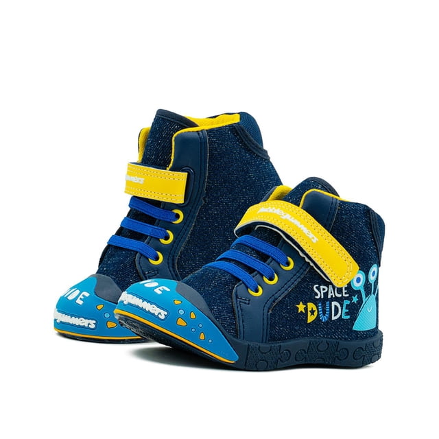 Tenis Bota Bubble Gummers Niño Ajuste Velcro Puntera Azul Marino 16