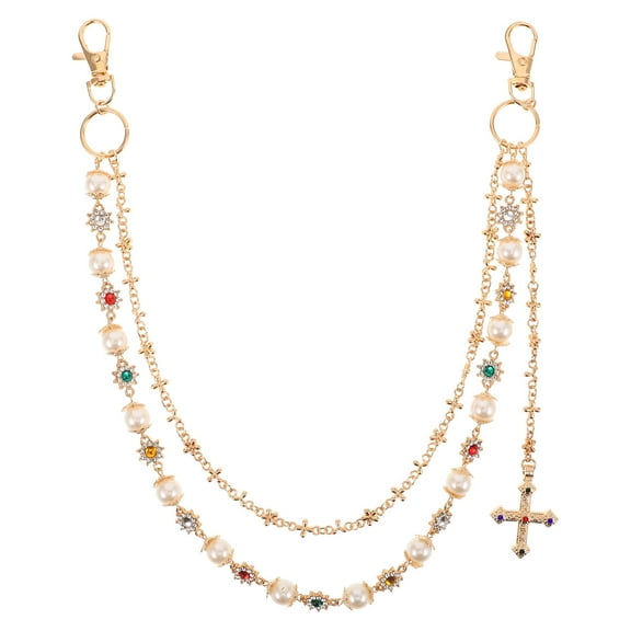 Raindrops Punk Rivet Tassel Pants Chain Alloy Style Decorative Accessory for Jeans and Trousers