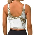 thumbnail image 4 of Goofa Horse Rider In Field Printed Sports Bras for Women, High Impact Running Bra Workout Crop Tank Tops Longline Sports Bra Push up-X-Large, 4 of 9