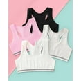 thumbnail image 5 of 4 Pack Big Girls Bra Comfort Flex Seamless Adjustable Cami Bralettes Pull-On Design Girls' Training Bras 10-16 Years, 5 of 5