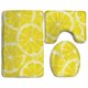 thumbnail image 1 of Juego de alfombras de baño ABPHQTO Limones jugosos en rodajas 3 piezas, 1 of 2
