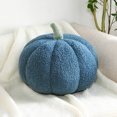 thumbnail image 1 of CHAO Cojín de calabaza de Halloween azul de 20 cm, decoración creativa, cojín para sofá, cojín para decoración del hogar, 1 of 5