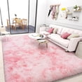 thumbnail image 5 of Socofuz Super Soft Fluffy Rug for Bedroom,6x9 Tie-dye Pink Anti-Skid Plush Floor Carpet for Living Room Home Decor, 5 of 7