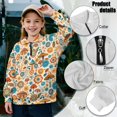 thumbnail image 7 of Xoenoiee Mushroom Flower Leaves Print Oversized Sweatshirts for Girls Teens Zipper Hoodies Cute Outfits Half Zip Pullover Fall Winter 2025 Trendy Clothes, 13-14 Years, 7 of 7