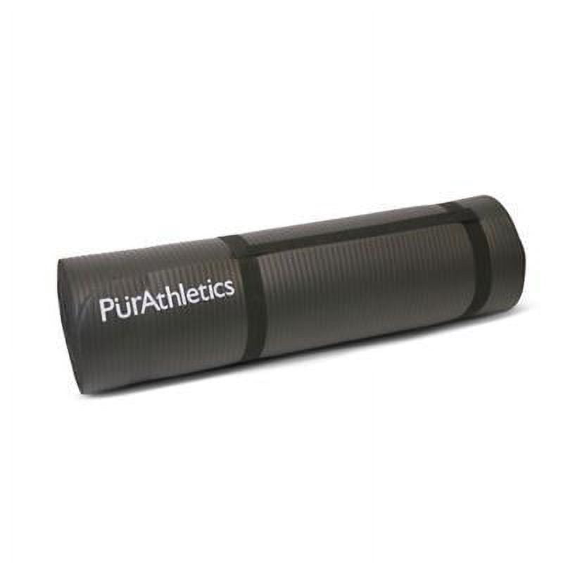 PurAthletics Exercise and Pilates 1/2" Mat Black