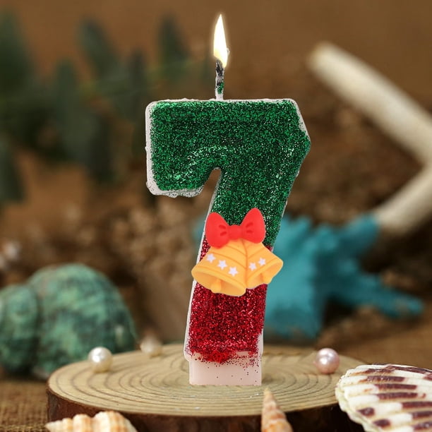 onlyliua Artículos En Liquidación a 9 Campanas Navideñas Invención Vela Digital Pastel Decoración de Cumpleaños Vela Decoración de Escritorio Digital Festival Estado de Ánimo Adorno