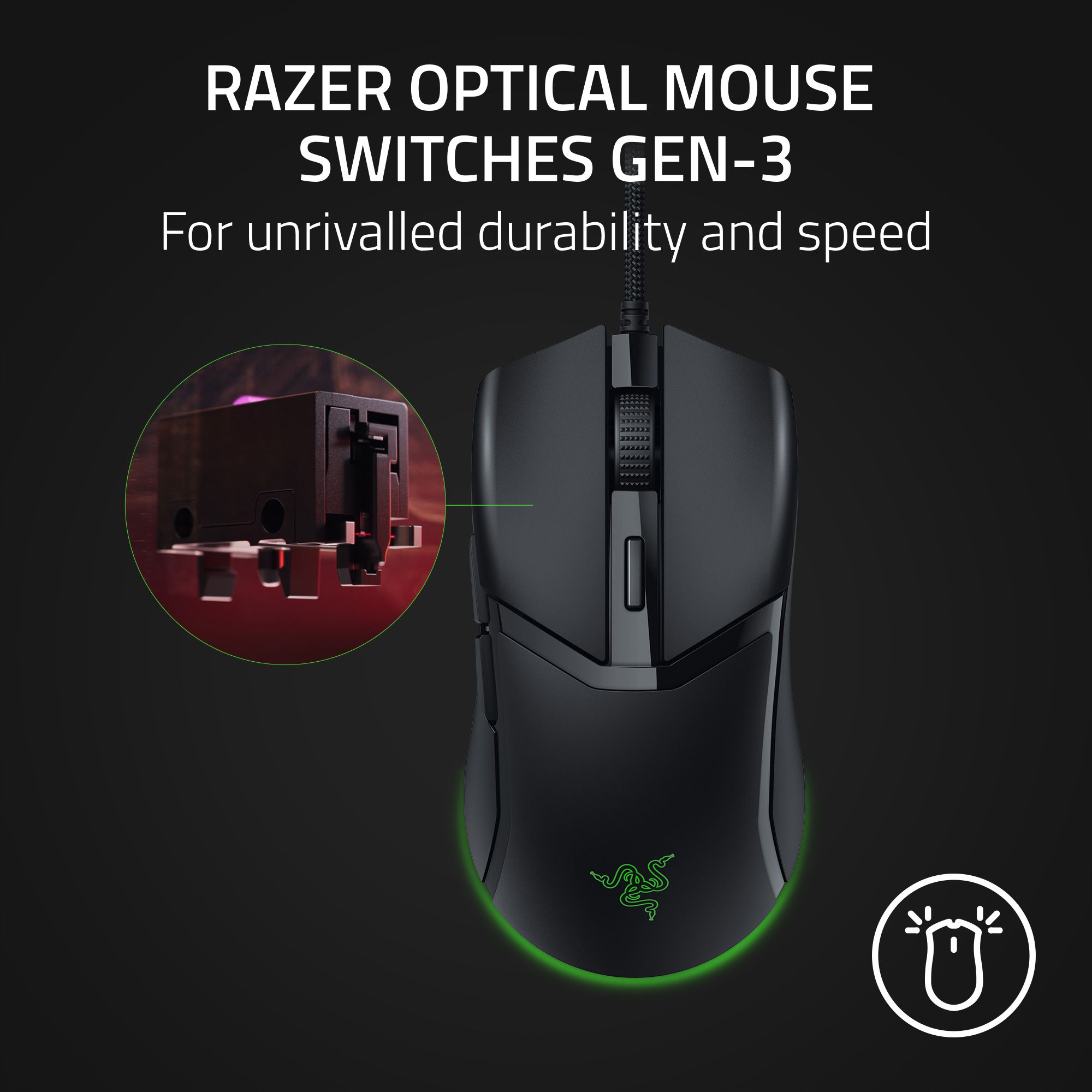 Razer Cobra Wired Gaming Mouse 58g Black photo 3