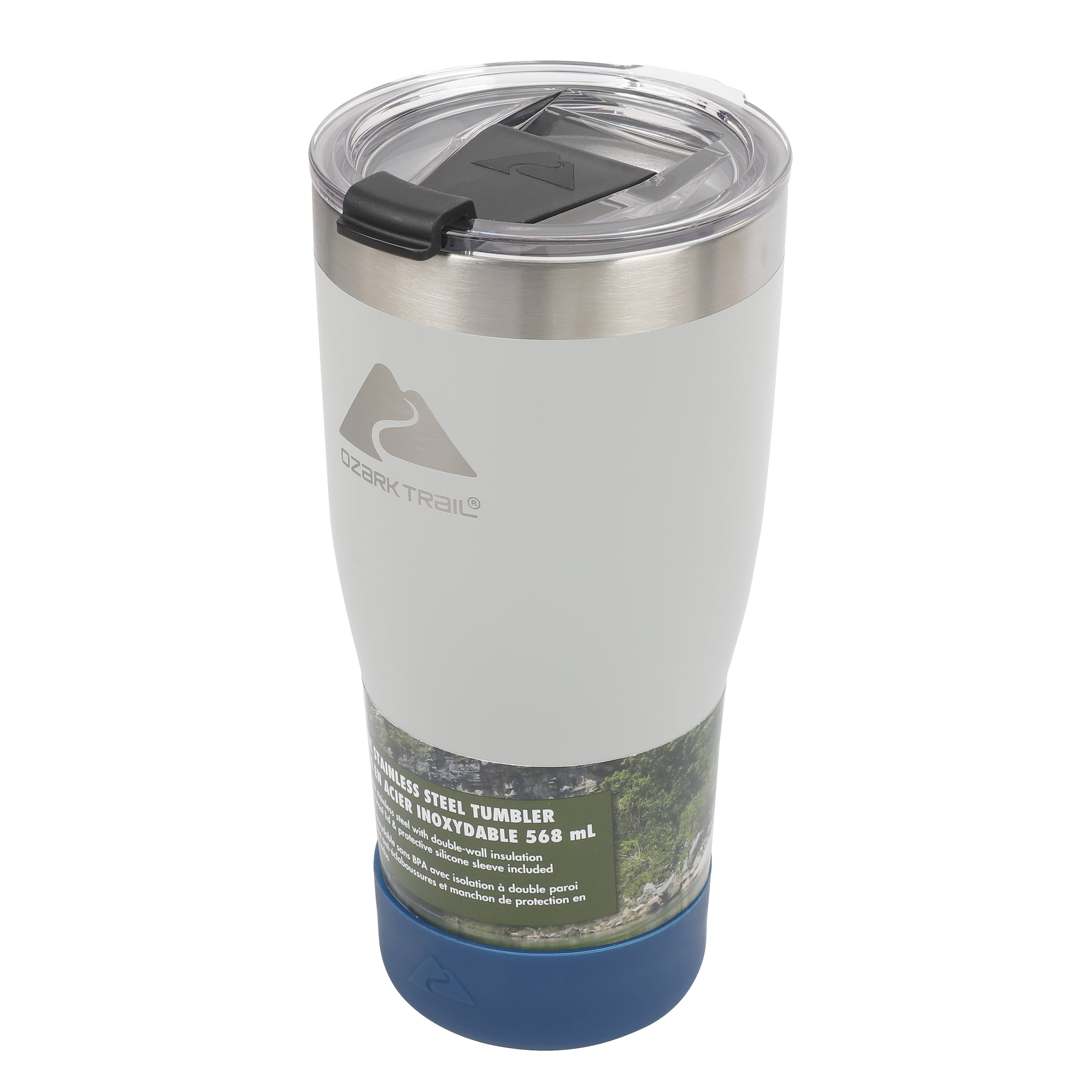 Ozark Trail Stainless Steel Vacuum Tumblers, 20 oz, Grey