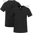 thumbnail image 5 of Adar Addition Scrubs for Men - Modern Multi Pocket V-Neck Scrub Top - A6010 - Black - XXS, 5 of 8