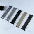 thumbnail image 6 of Stainless Steel Loop for Apple Watch Band 42mm 44mm 45mm 49mm, Magnetic Clasp Replacement Bands for iwatch Series Ultra SE 8 7 6 5 4 3 2 1, Women & Men Watch Strap for Apple,Starlight, 6 of 9