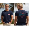 thumbnail image 4 of America Flag shirt, 4th of July Shirt, Retro USA Graphic Tee, Star American Graphic Tee, Retro USA Shirt, Red White and Blue, Amerikan Men, 4 of 5