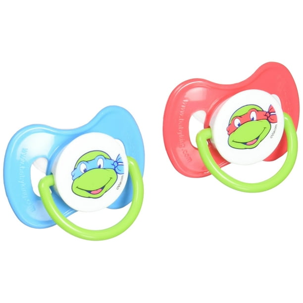 Nickelodeon Ninja Turtles Pacifier with Case, 2 Pack