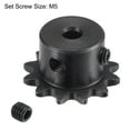 thumbnail image 3 of Uxcell 12 Teeth Sprocket 1/4" Pitch, 5mm Bore Carbon Steel with Set Screws, 3 of 6