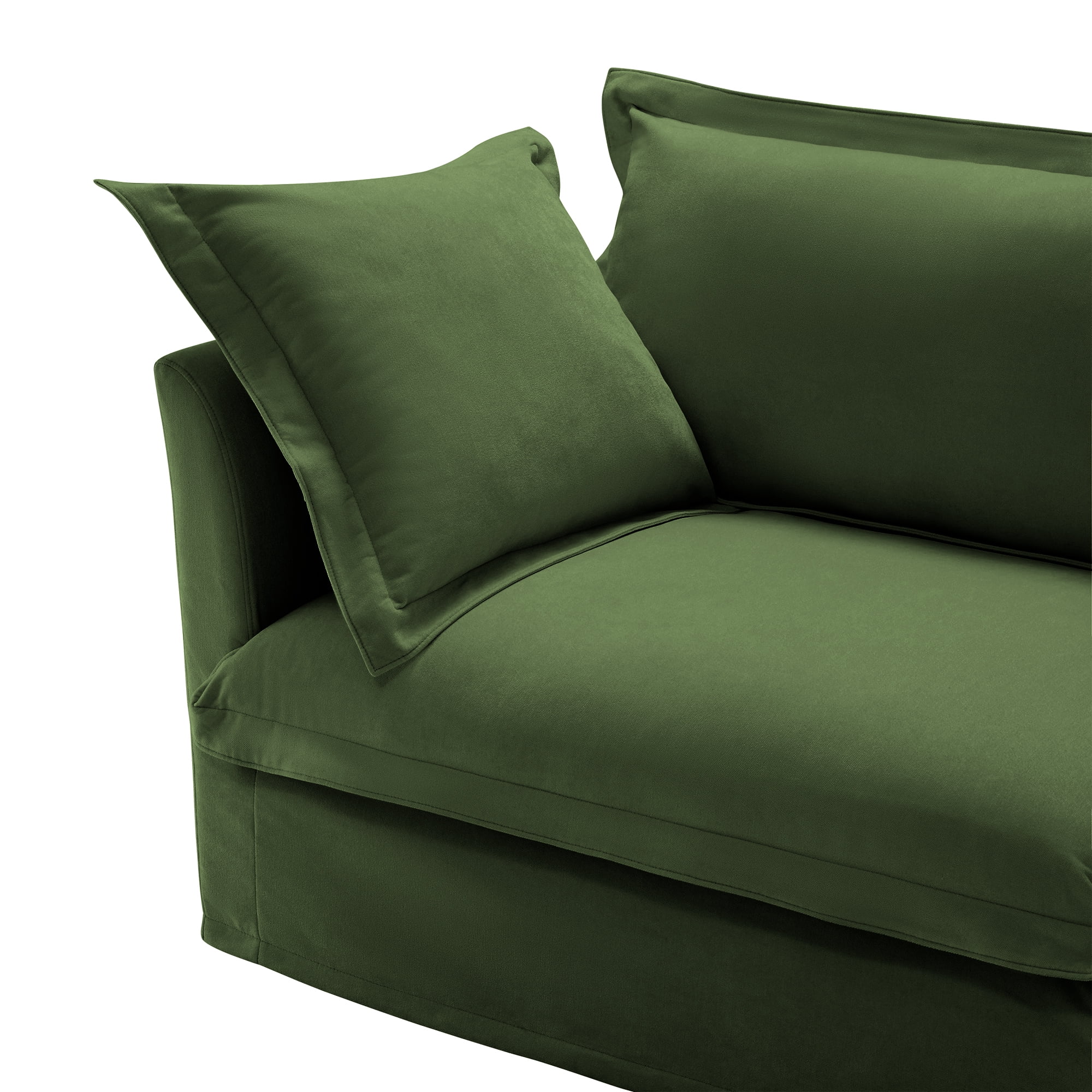 Gewnee Modern Slipcovered Plain Chenille Deep Seat 2-Seat Sofa Couches with Upholstered Cushion&Detachable Cover, Comfy Sofa Couch for for Living Room