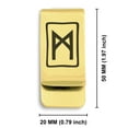 thumbnail image 2 of Stainless Steel Elder Futhark Mannaz Rune Classic Slim Money Clip Credit Card Holder, 2 of 2