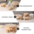 Frcolor Wooden Dessert Trays Stand Cake Tray Plant Table Wood Holder