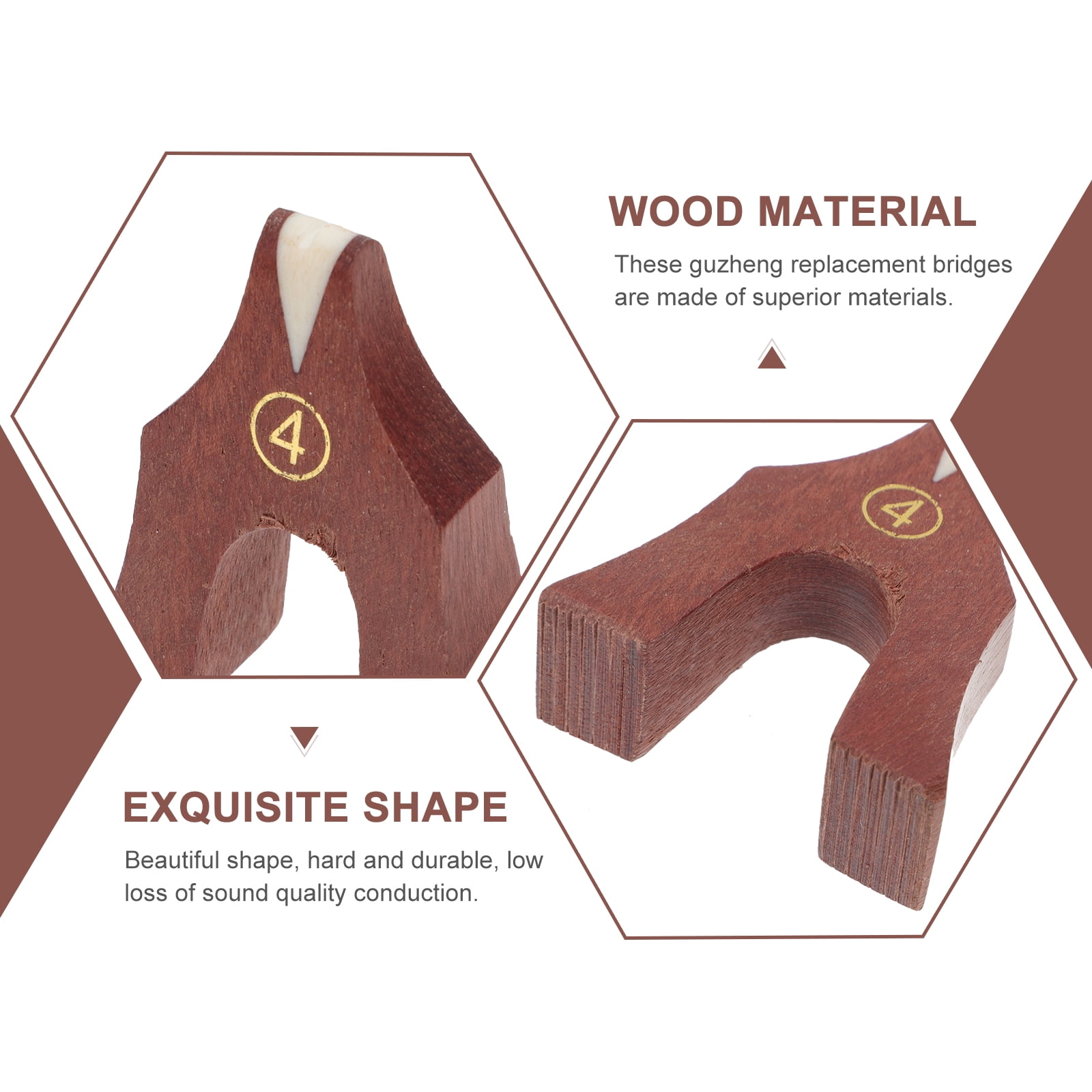 21Pcs Guzheng Bridges Wooden Guzheng Bridges Musical Instrument Parts