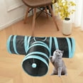thumbnail image 4 of Pet Cat Tunnel, 3 Way Collapsible Peek Hole Toy with Ball for Cat, Puppy, Kitty, Kitten, Rabbit, 4 of 7