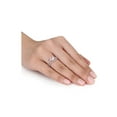 thumbnail image 4 of 1.15 Carat (Ctw) Morganite & Aquamarine Ring in 10K Rose Gold with Diamonds for Women, 4 of 6