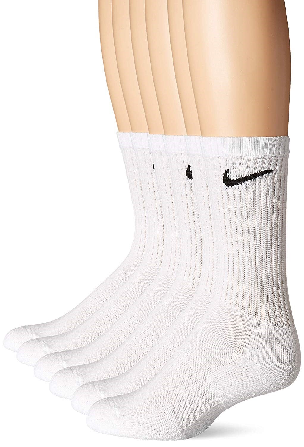 nike 6 pack cushion crew socks black