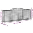 thumbnail image 4 of vidaXL Arched Gabion Baskets 9 pcs 300x50x100/120 cm Galvanised Iron, 4 of 4