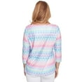 thumbnail image 2 of Alfred Dunner Womens Petite Geometric Crewneck Biadere Top, 2 of 4
