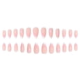 thumbnail image 4 of 24 piezas de uñas rosadas con forma de gota de agua y almendras, manicura francesa con estilo, manicura bonita, uñas postizas puntiagudas, 4 of 5