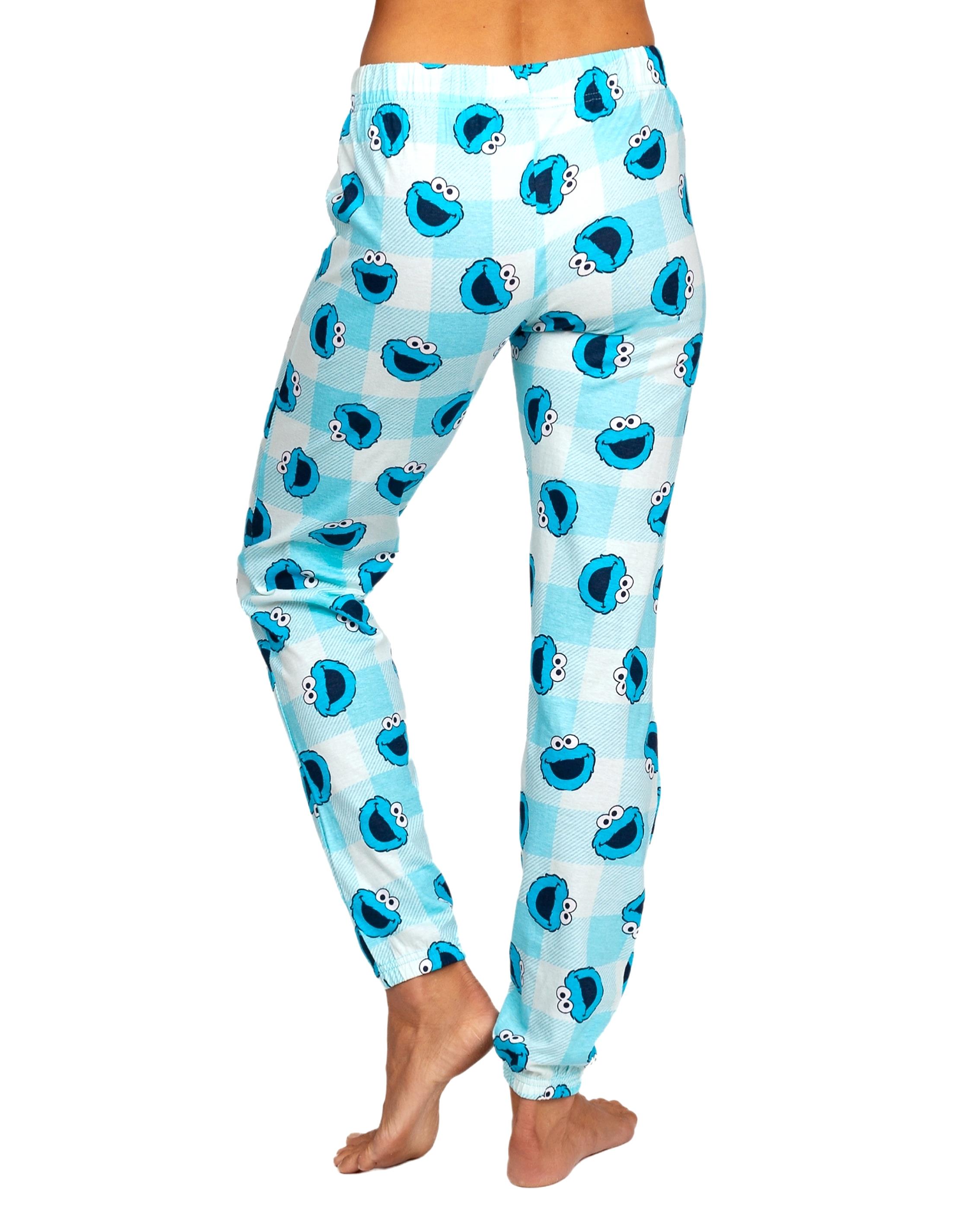 Sesame Street Cookie Monster Womens Pajama Pants Lounge Jogger, Cookie Monster, Size: L - image 2 of 3