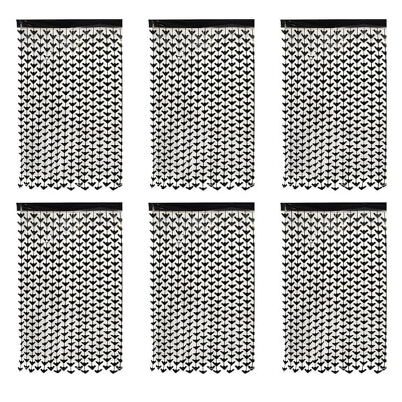 PMU Halloween Black Bat Curtains (6/pkg) Pkg/1