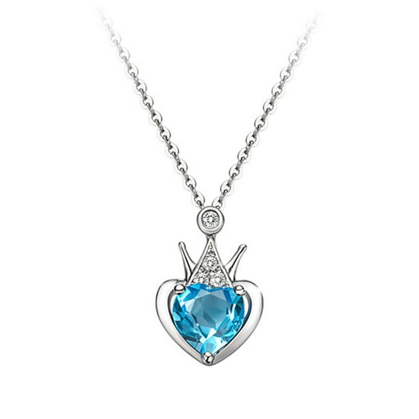 Cumpleaños Collares Regalo Fiesta Colgante Joyería Nieta Mujeres Princesa Niña para Hija Adolescente para Niñas Corazón Cristal Collar Collares y Colgantes
