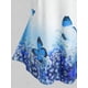 thumbnail image 4 of Talla grande Inserción de encaje 3D mariposa floral estampado sin mangas Rosegal  Camisetas sin mangas de talla grande, 4 of 5