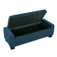 thumbnail image 2 of Christopher Knight Home Luxury Boucle Upholstered Storage Ottoman, Solid Wood Legs, Flip-Top Lid, Blue, 2 of 8