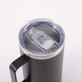 thumbnail image 3 of 24oz stainless steel vacuum insulated water bottle, portable water cup, coffee mug, handheld insulated mug with lid and handle, suitable for outdoor camping, travel, sports, and fitness. Easy to carr, 3 of 21