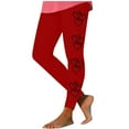 thumbnail image 3 of QATAINLAV Women's Valentines Day Leggings Heart Graphic Print Legging Pants Stretch High Waisted Tummy Control Yoga Pants Full Length Workout Tights Red S, 3 of 7