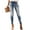 Blue, variant on Women's Shaping Skinny Jeans High Waisted Ripped Distressed Denim Pants Stretchy Legging Jean Trousers