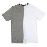 Ecko Unltd Mens T-Shirt Split Stitched Panel Short Sleeve Tee (-Large, White/Grey)