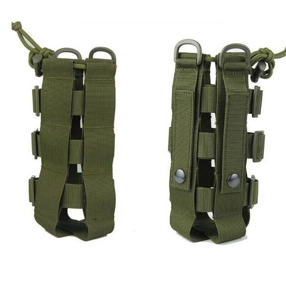 Tactical Molle Water Bottle Holder Carrier Pouch Kettle Bag Adjustable Outdoor-Army Green