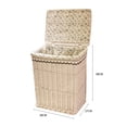 thumbnail image 3 of Laundry Hamper Handwoven Rattan Clothes Basket Laundry Basket with Liner & Lid, 3 of 10