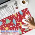 thumbnail image 4 of Long Mouse Pads for Desk,Red Cartoon Dinosaurs Arrows Pattern Desk Mats on Top Of Desks, Desk Mouse Pad Extra Large with 3mm Non-Slip Base and Stitched Edge for Gaming,Office,Work,Home 31.5"x15.7", 4 of 6