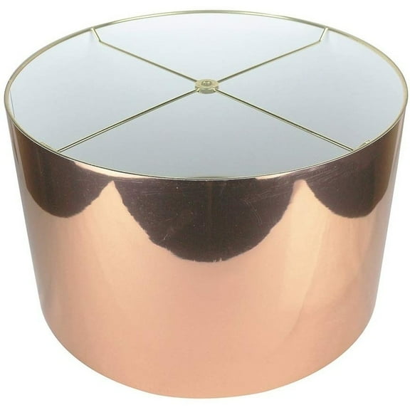 Classic Drum Metallic Lampshade, 8" to 16" Bottom Size Copper 16" 7 to 12 Inches 13 to 18 Inches