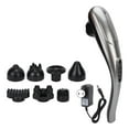 thumbnail image 1 of Masajeador corporal de mano, 10 engranajes de fuerza, 8 cabezales, máquina de masaje de tejido profundo con vibración de alta frecuencia, enchufe de 100-240V EE. UU., 1 of 14