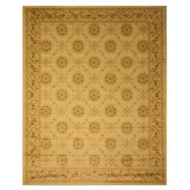EORC OS8412IV 3.92 x 5.25 ft. Yale Polypropylene Beige English Garden Trellis Rug