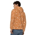 thumbnail image 4 of Honeii Hand-drawn Pumpkin with Flowers Print Hoodies for Men, Pullover & Full Zip, Breathable Zip up Hoodie, Sweatshirt-3X-Large, 4 of 5