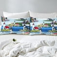 thumbnail image 4 of Erosebridal Nature Lighthouse Full Sheet Sets, Rustic Lake Bedding Full Size, Mountain Decor 4pcs, 4 of 6