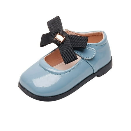 

Fashion Four Seasons Children Casual Shoes Flat Bottom Lightweight Solid Color Bow Square Toe Comfortable Girls Heel Boots
