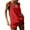 Red, variant on pstuiky Tank Top Athletic Tank, Women Oversized Racerback Tank Top Casual Sleeveless Workout Shirt Loose Fit Longline Activewear for Gym Yoga Exercise in Solid Colors Black M