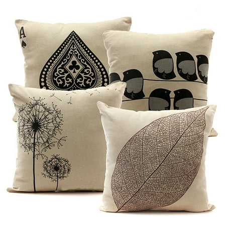 Decorative Sofa Covers Linen Printing Pillowcase Cotton Square Shaped Decorative Pillowslip ,Pillow Cover Case for Sofa in Patio Garden Home 16''x16'' Today's Special Offer! ()